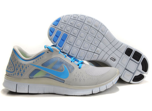 Buy Discount Mens Nike Free 5.0 v3 Grey Blue